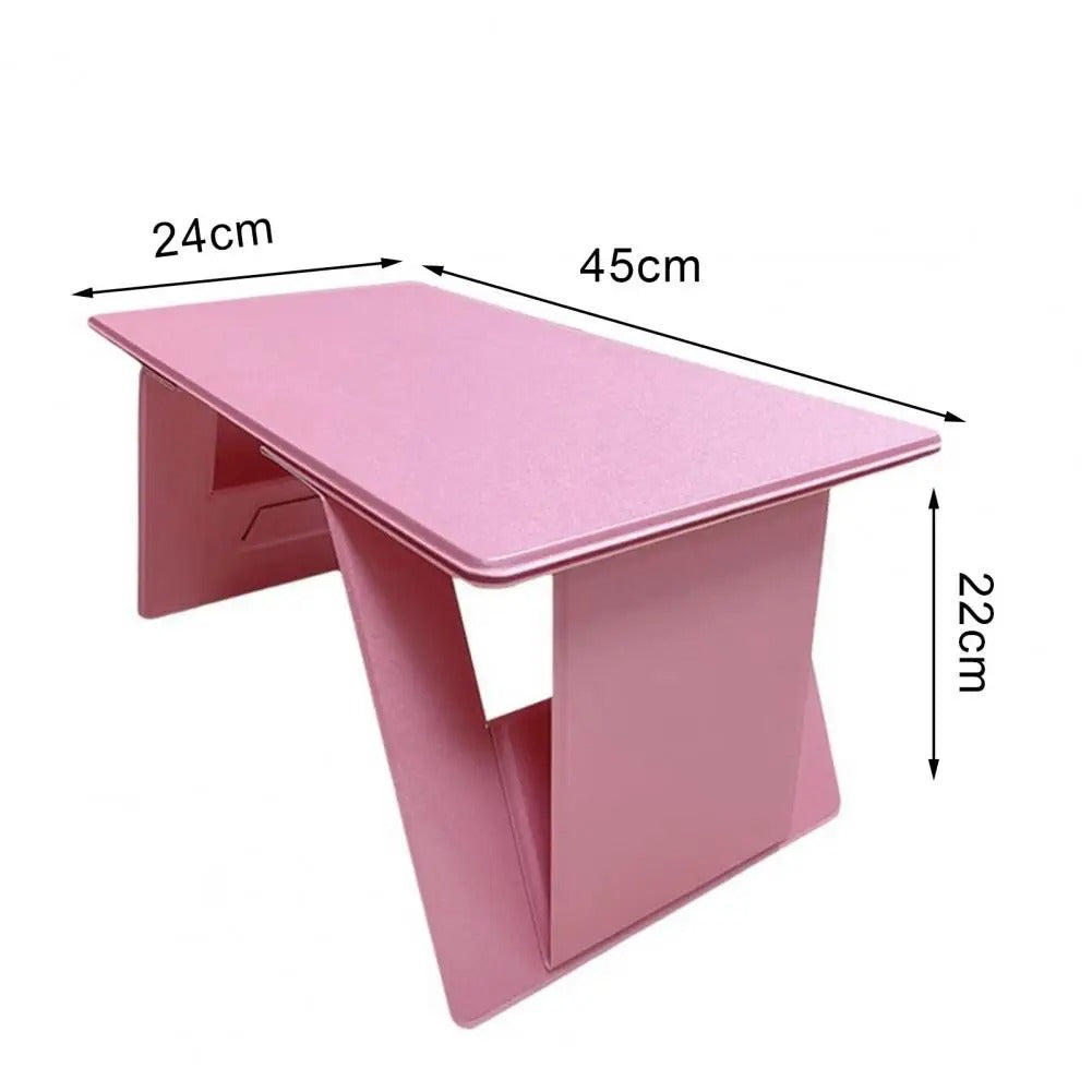 Compact Magnetic Laptop Stand – Wood & Leather