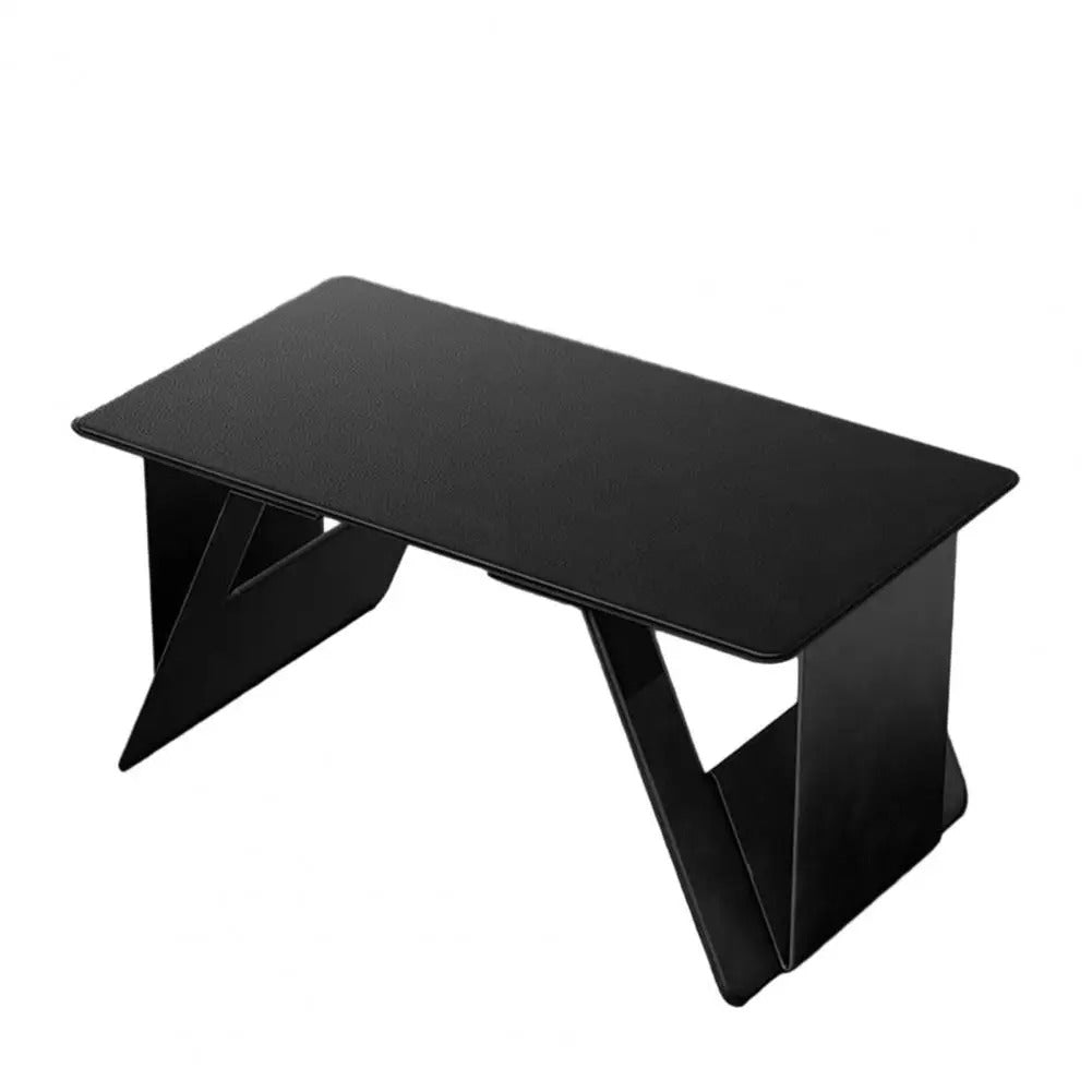 Compact Magnetic Laptop Stand – Wood & Leather