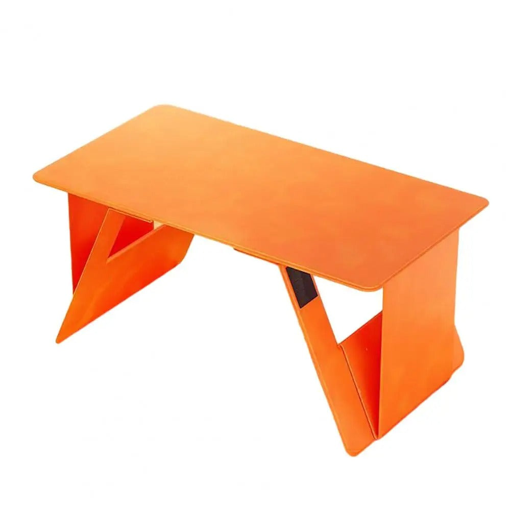 Compact Magnetic Laptop Stand – Wood & Leather